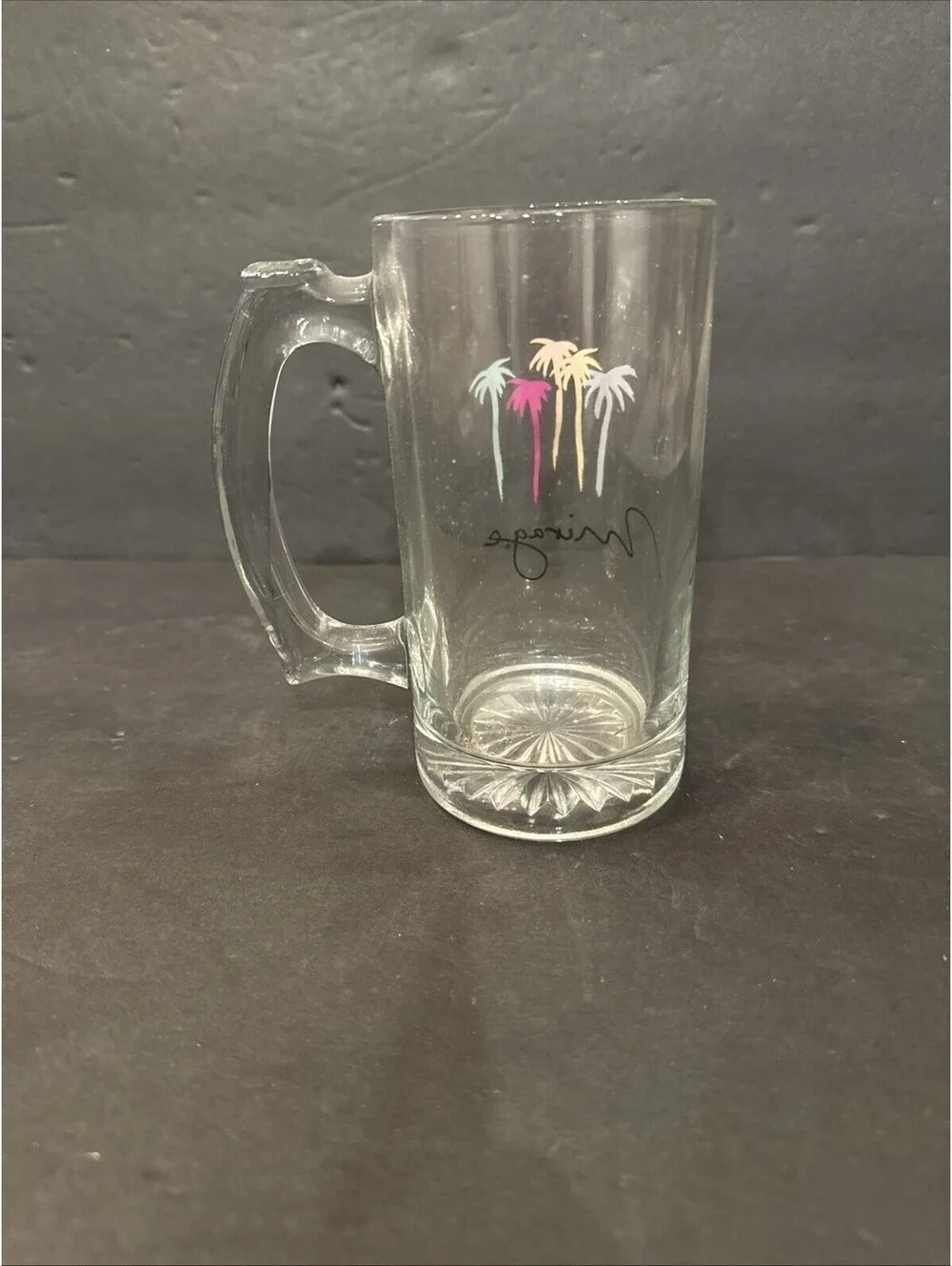 Rare Vintage Mirage Las Vegas Beer Glass Stein - 12oz 5.5” H